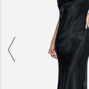 Black satin Bebe dress